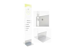 TOTEM TRASPARENTE PAVIMENTO ESPOSITORE PUBBLICITARIO PANNELLO PLEXIGLASS 42X180