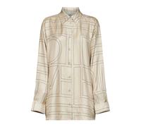 TotêMe - Relaxed Silk Button-Down Shirt - - Blouses & Shirts - Donna - Beige - S