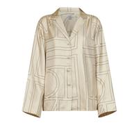 TotêMe - Silk Monogram Shirt - - Blouses & Shirts - Donna - Beige - M