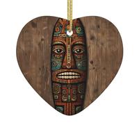 TotemRetro modello totem stampa ciondoli in ceramica a forma di cuore creano un'atmosfera calda per case, feste e regali.