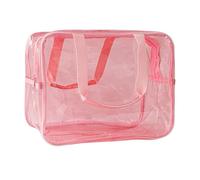 TotePrint Borsa a mano in vinile trasparente impermeabile Tote Bag a tracolla 30 x 12 x 20 cm, Rosa chiaro, 30 cm x 13 cm x 21 cm, Moderno