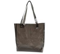 TotePrint Borsa trasparente in PVC adatta allo stadio: custodia trasparente con chiusura lampo, impermeabile per concerti, spiaggia e shopping, Nero , 30.0 X 31.0 X 11.0 Zentimeter