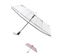 totes Ultra Clear Auto Open Umbrella, Mascherina per Occhi Adulti, Nero, Taglia Unica