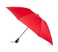 totes InBrella - Ombrello pieghevole grande riciclato con tecnologia di apertura e chiusura automatica, rosso, baldacchino da 109,2 cm, ombrello trasparente a bolle