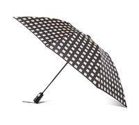 totes InBrella - Ombrello pieghevole grande riciclato con tecnologia di apertura e chiusura automatica, nero, tettoia da 109,2 cm, ombrello trasparente a bolle