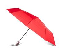 Totes InBrella - Ombrello pieghevole grande riciclato con tecnologia di apertura e chiusura automatica, rosso, baldacchino da 109,2 cm, ombrello trasparente a bolle