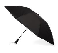 totes InBrella - Ombrello pieghevole grande riciclato con tecnologia di apertura e chiusura automatica, nero, tettoia da 109,2 cm, ombrello trasparente a bolle