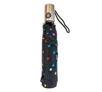 totes NeverWet Technology, ombrello con apertura automatica e chiusura automatica, pois colorati su sfondo nero, 109,2 cm, medio