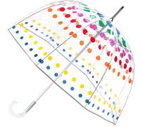 Totes Ombrello A Bolla Manuale 9623 - Trasparente Primary Dots Uccelli C57