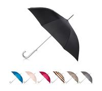totes Ombrello ecologico unisex con apertura automatica, manico a J, nero, taglia unica, ombrello ecologico con manico a J aperto automatico