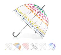 Totes Ombrello trasparente per bambini e adulti, protezione da vento e pioggia, leggero