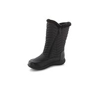 totes Stivali da neve invernali da donna, con rivestimento in pelliccia calda, altezza media polpaccio, Chevron nero., 42 EU