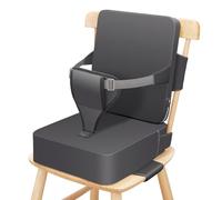 TOTIDYH Rialzo per tavolo da pranzo, sedia da cucina antiscivolo, con schienale e cinghie regolabili, cuscino da viaggio portatile in PU impermeabile