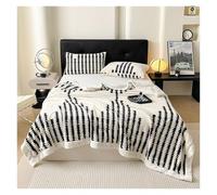 TOTIKI Coperta Coperta da Tiro for Divano Calda E Spessa in Pile Invernale Morbida Accogliente Plaid Divano(Black,180x200cm)