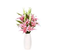 TOTIKI Fiori Aartificiali Fiore Finto Artificiale Seta Plastica Decorazione della Casa Lily Wedding Nuziale Stanza del Partito Decorazioni(A)