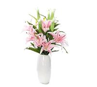 TOTIKI Fiori Aartificiali Fiore Finto Artificiale Seta Plastica Decorazione della Casa Lily Wedding Nuziale Stanza del Partito Decorazioni(C)