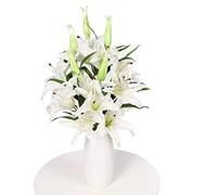 TOTIKI Fiori Aartificiali Fiore Finto Artificiale Seta Plastica Decorazione della Casa Lily Wedding Nuziale Stanza del Partito Decorazioni(B)