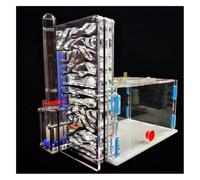 TOTIKI Formicaio Castello di Formiche in Acrilico Classe Biologia Kit Scientifico Fai da Te per Fattoria Osserva L'habitat delle Cancella La dei Nidi Formiche Nido(Black)