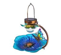 TOTIKI Mangiatoia Uccelli Mangiatoia per Uccelli Solare Lanterna Solare Appesa Selvaggia A Luce Solare per La Decorazione Del'albero da Giardino All'aperto Bird Feeder
