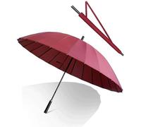 TOTIKI Ombrello Ombrello A 24 Nervature con Manico Lungo, Gambo Dritto, Grande, Doppio Vento, da Uomo, Resistente alle Intemperie Ombrelli Viaggio(H)