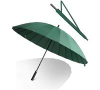 TOTIKI Ombrello Ombrello A 24 Nervature con Manico Lungo, Gambo Dritto, Grande, Doppio Vento, da Uomo, Resistente alle Intemperie Ombrelli Viaggio(F)