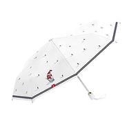 TOTIKI Ombrello Ombrello Automatico da Donna, Protezione Solare, Stile Barca A Vela, Tre Pieghevole, Antipioggia, Antivento Ombrelli Viaggio(White)