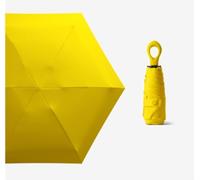 TOTIKI Ombrello Ombrello Compatto da Viaggio A Capsula A 6 Stecche Portatile con Protezione Solare Donna Ombrelli Viaggio(Yellow)