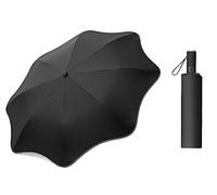 TOTIKI Ombrello Ombrello da Lavoro Completamente Automatico Anti-UV 3 Sole Pieghevole Antivento per Ombrellone Donna Ombrelli Viaggio(Black)