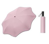 TOTIKI Ombrello Ombrello da Lavoro Completamente Automatico Anti-UV 3 Sole Pieghevole Antivento per Ombrellone Donna Ombrelli Viaggio(Pink)