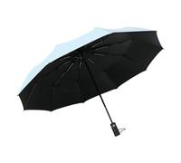 TOTIKI Ombrello Ombrello da Viaggio Compatto Sole Completamente Automatico Rinforzato Ten Bone Business Ombrelli Viaggio(Blue)