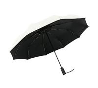 TOTIKI Ombrello Ombrello da Viaggio Compatto Sole Completamente Automatico Rinforzato Ten Bone Business Ombrelli Viaggio(Beige)