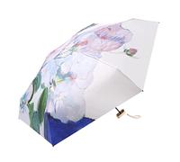 TOTIKI Ombrello Ombrello Pieghevole Manuale Parasole Rain And Shine Ombrellone A Doppio Uso Piccola Protezione Solare Portatile E UV Ombrelli Viaggio