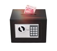 TOTIKI Salvadanaio Salvadanaio Giocattolo, Sicuro con Password, Grande, Denaro Personale, Password/codice Chiave for Contanti Risparmiare(Black)