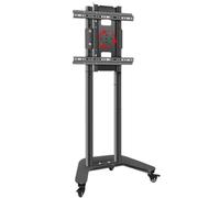 TOTIKI Supporto TV Carrello TV Mobile su Ruote Supporto con per A Schermo Piatto da 32 A 60 Pollici, Pavimento per Alto, Altezza Regolabile Home Cinema(Black)