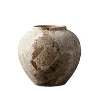 TOTIKI Vaso per Fiori Vaso di Fiori Decorativo in Ceramica Rustica per Fattoria per Mensola da Tavolo Decorazione(19 * 24cm)