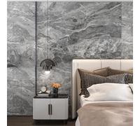 TOTIO Carta da Parati Autoadesiva 80cmx8M Extra Wide - Pellicola Effetto Marmo Grigio Scuro per Mobili e Pareti - Adesivo Spesso Impermeabile Fai da Te - Ideale per Casa, Ufficio, Negozi