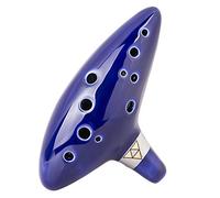 TOTMC Legend of Zelda Ocarina of Time Triforce Link 12 buche Alto C tono mediante Ocarina Zelda Cosplay ceramica Replica + libro di testo