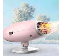 TOTMOX 12 V 150 W 2 in 1 Auto Riscaldamento/Raffreddamento, Spina Accendisigari Multri Funzione Fan Heater Demister Defroster, Nero/Rosa