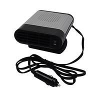 TOTMOX 2 in 1 portatile in ceramica per riscaldamento a secco, 12 V 150 W, per ventola di raffreddamento a secco, sbrinatore per parabrezza nero
