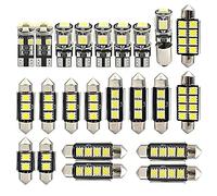 TOTMOX 23 lampadine a LED senza errori Can-bus per luci interne dell'auto Cupola Mappa porta luci targa festone C5W e T10 168 194 578 2825, bianco xeno