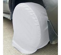 TOTMOX - Coperture per pneumatici per camion, rimorchi, 4 pezzi, 28 cm, colore bianco, universale, per auto, camper, ruota di scorta antipolvere e impermeabile, per la protezione solare