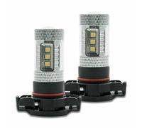 TOTMOX Coppia di lampadine fendinebbia LED 12V 80W H16 PS19W 5202 super luminose 6500K Canbus senza errori, luci diurne, luce bianca