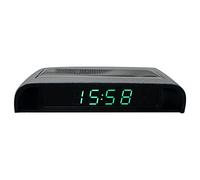 TOTMOX Orologio LCD per auto alimentato a energia solare - Display della temperatura sul cruscotto dell'auto