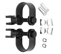 TOTMOX Pioli per moto Highway Mount Morsetto Pedane Motor Guard Mounts, Moto Pedane 38mm Highway Crash Bar Foot Peg Morsetti, 1 1/2 "UniV/e*rsal Motor Guard Highway Foot Pegs Mount, Nero