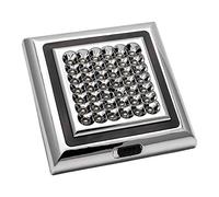 TOTMOX Set di 1 plafoniera LED per camper con finitura cromata, interruttore on/off per illuminazione interna 42 LED per auto/camper/roulotte/camper/barca DC 12 V, bianco
