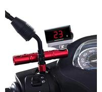 TOTMOX Termometro digitale universale per moto a LED con sensore, indicatore della temperatura dell'acqua 0-120 ℃ per scooter da corsa 12V, luce rossa