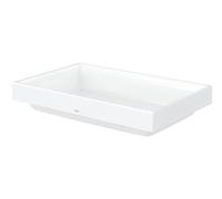 TOTO CS lavabo à poser, sans trou pour robinetterie, avec trop-plein, 600x385mm, Cefiontect, LW1716WH, LW1716WH