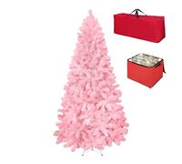 Totò Piccinni Albero di Natale Artificiale NOEL, Folto, Effetto Realistico, Rami a Gancio, Facile Montaggio, PVC, Ignifugo con Borsone (180 cm, Rosa)