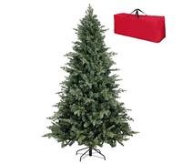 Totò Piccinni Albero di Natale LES ANGLES Artificiale Folto, Effetto Realistico, Facile Montaggio, Ignifugo con BORSONE (Real Touch, 210 cm)