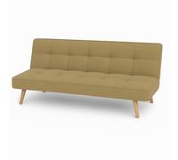 Totò Piccinni Divano Letto 3 Posti SANDWICH Prontoletto Clic-Clac imbottito con piedini in legno (Tessuto Sabbia)